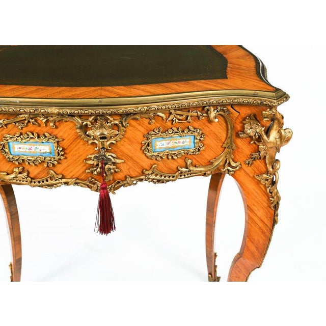 Antique French Ormolu Bureau Plat Desk after Linke, 19th Century For Sale - Image 4 of 18