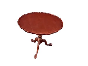 Large Chippendale Style Mahogany Tilt-Top Tea Table