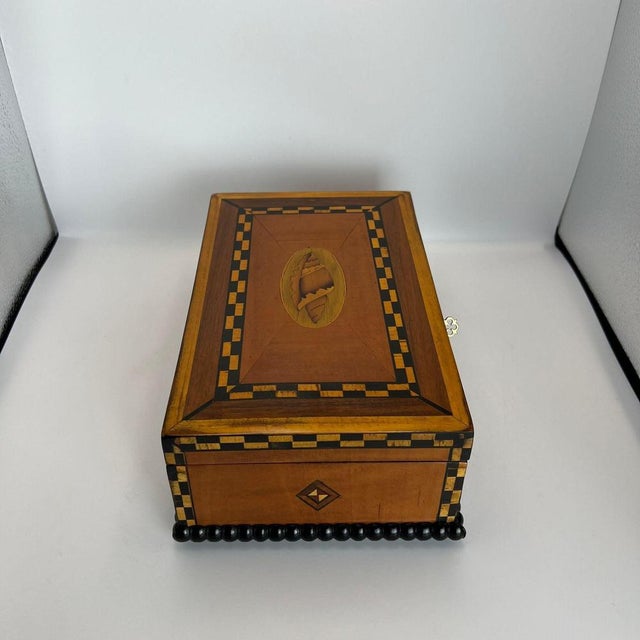 Antique Historicism Box with Birch Inlay, Germany, 1880 For Sale - Image 9 of 18
