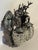1980s French Louis XVI Charcoal Bronze Wall Lamps Sconces - Pair For Sale - Image 13 of 14
