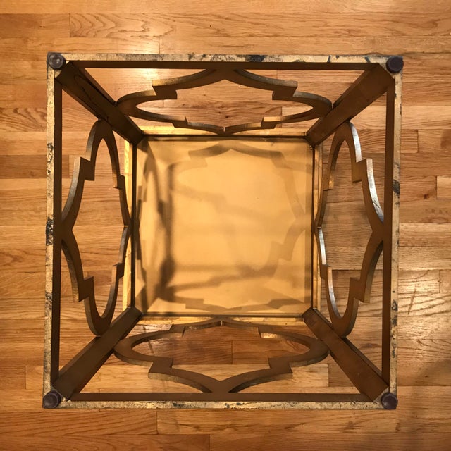 Hollywood Regency Gold Gilt Quatrefoil Accent Table Chairish