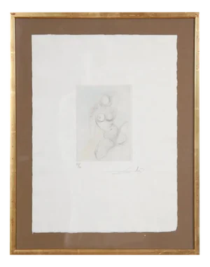 Salvador Dali, Petit nüs Ronsard, 20th Century, Etching