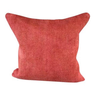 20 x 20 Hemp Pillow Turkish Cushion Natural Pinkish Red Pillow Cushion Cover For Sale