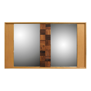 Mid Century Modern 2 Panel Wall Mirror