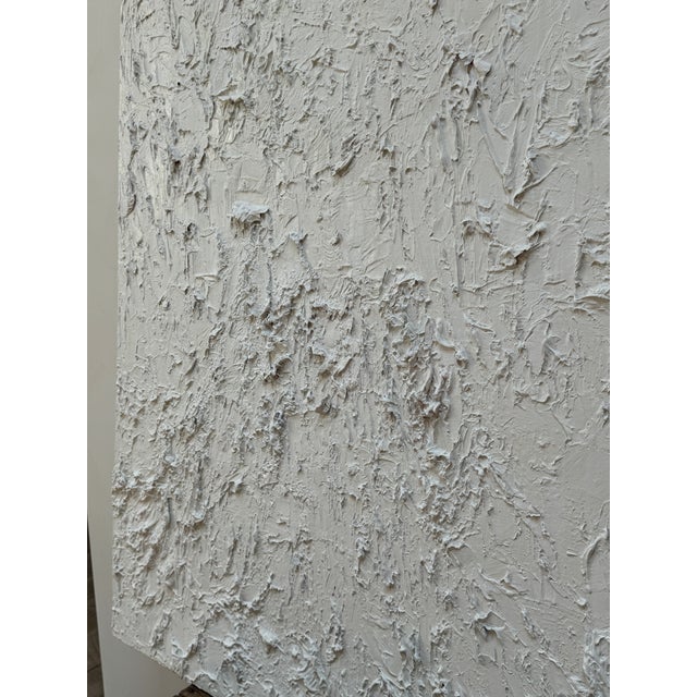 1990's Vintage Monochromatic Textural Painting For Sale In Los Angeles - Image 6 of 10