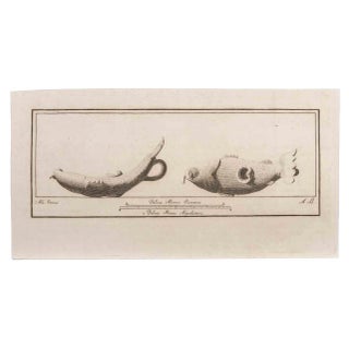 Niccolò Vanni, Oil Lamp, Etching, 18th Century For Sale