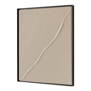 “Curve I” Contemporary Minimalist Modern Plaster Painting by Victoria Holly, Framed For Sale