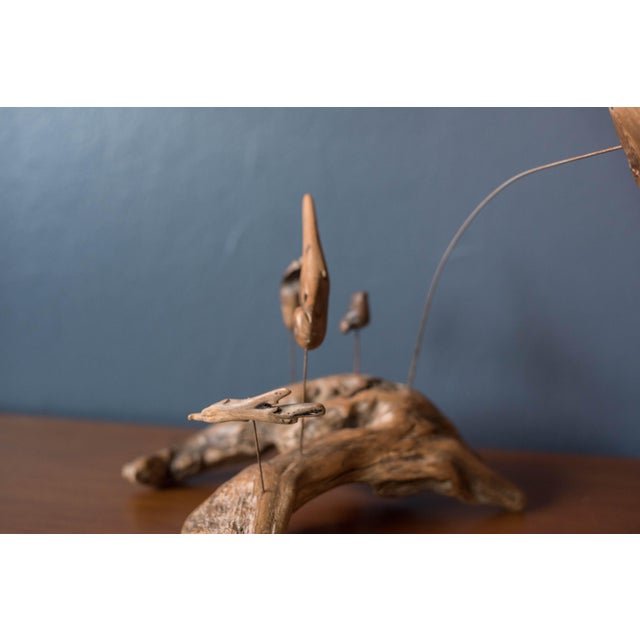 Mid-Century Modern Mid Century Modern Abstract Driftwood Suspended Table Sculpture For Sale - Image 3 of 10