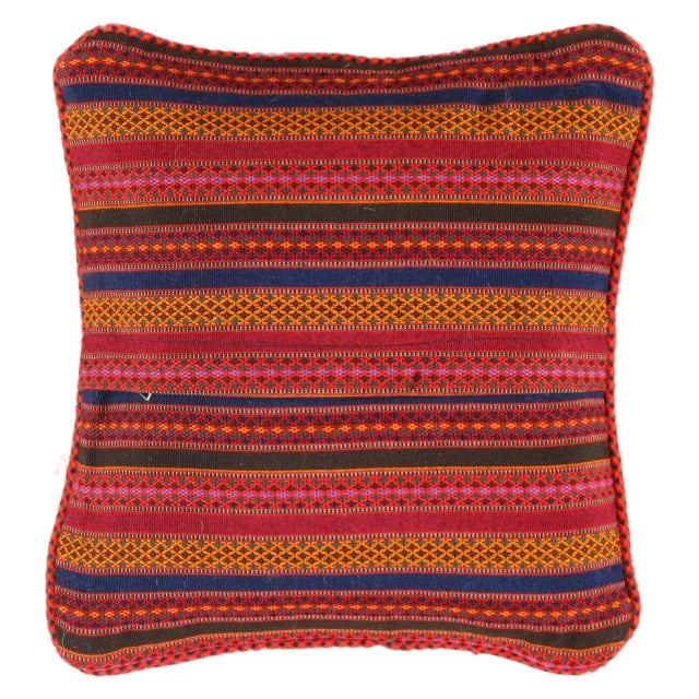 This Gabbeh pillow is made of high-quality LAMBS WOOL The piece was crafted with good workmanship. Gabbeh rugs are made by...