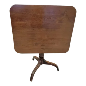 18th 19th C Georgian Walnut Tilt Top Breakfast Table