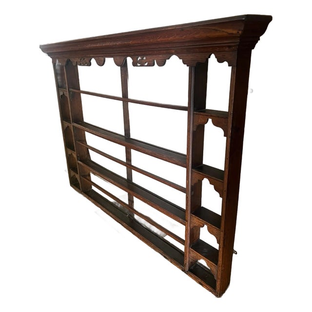 Georgian Oak Plate Rack, Hand-Crafted, Late 18th Century, Uk, 1770s For Sale