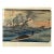 Vintage Japanese Woodblock Print - Hiroshige Riverside Boat Scene - Framed Art For Sale
