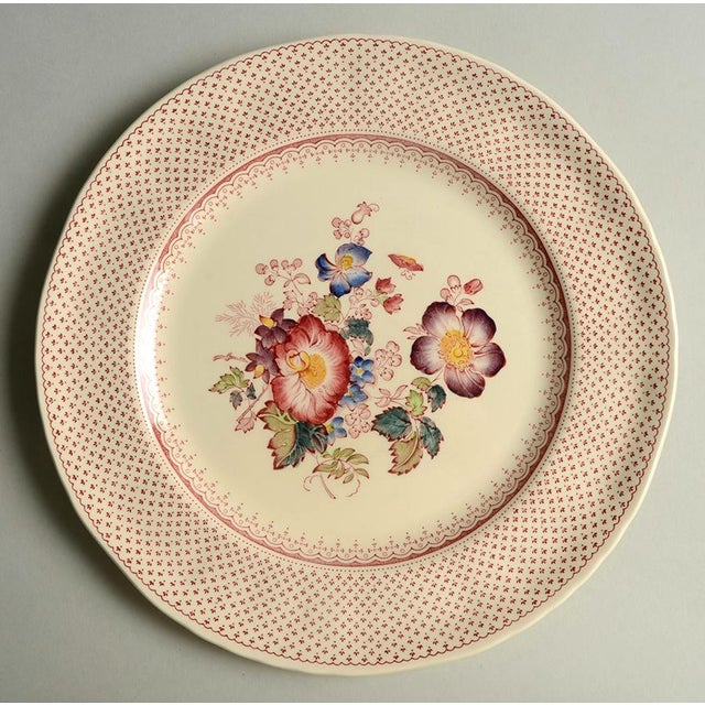 Vintage Pink Floral Dinner Plates Set of 8 Chairish