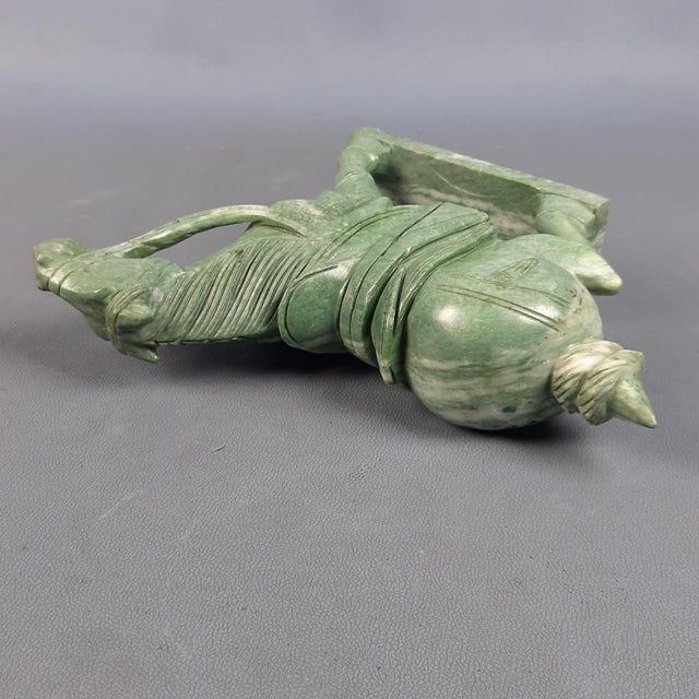 Chinese Jade Horse Sculpture on Wooden Base, 20th Century For Sale - Image 9 of 18