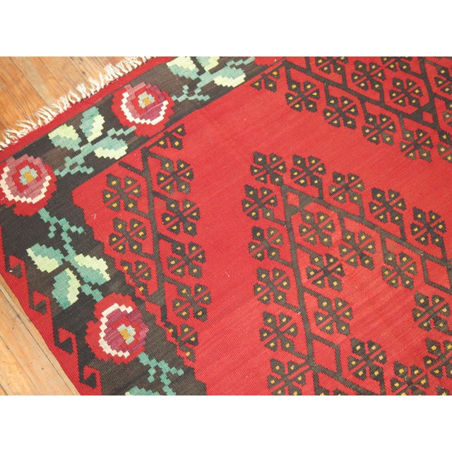 Contemporary Zabihi Collection Vintage Besserabian Kilim Flat-Weave For Sale - Image 3 of 6