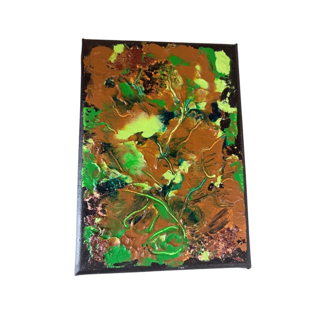Impressionist Pair of Acrylic Paintings on Canvas 7" by 5" Titled Le Printemps" Spring by Yjr For Sale - Image 3 of 6