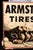 Vintage Armstrong Tires Double-Sided Tin Flange Service Station Sign For Sale - Image 9 of 11