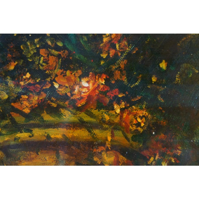 Wood Venus & Her Attendants Classical Landscape Oil Painting After Hans Zatzka 33" For Sale - Image 7 of 9