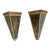 Eglomise & Wood Antique Wall Brackets -A Pair For Sale
