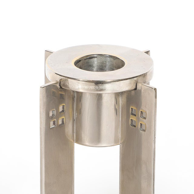 Pair of Modernist Signed Swid Powell Geometric Candlestick Holders For Sale In New York - Image 6 of 18