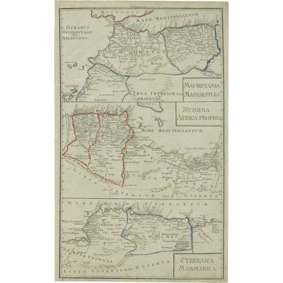 Antique Map of Mauritania, Massaesylia, Numidia, Tunisia, Cyrenaica & Marmaris, 1809 For Sale - Image 6 of 6