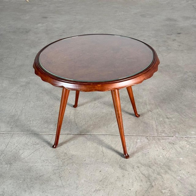 Paolo Buffa Round Coffee Table by Paolo Buffa for Arrighi Serafino, 1950s For Sale - Image 4 of 16