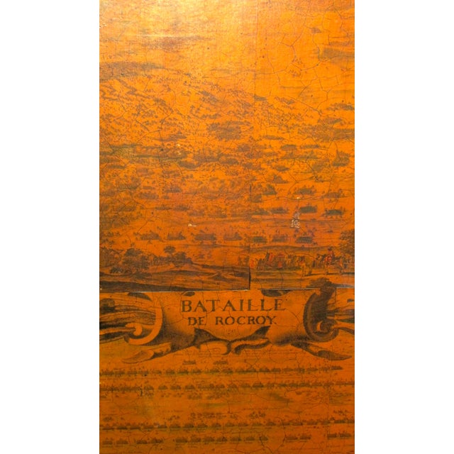 French Vintage French Three-Panel Folding Screen – Battle of Rocroi, C. 1920s For Sale - Image 3 of 7