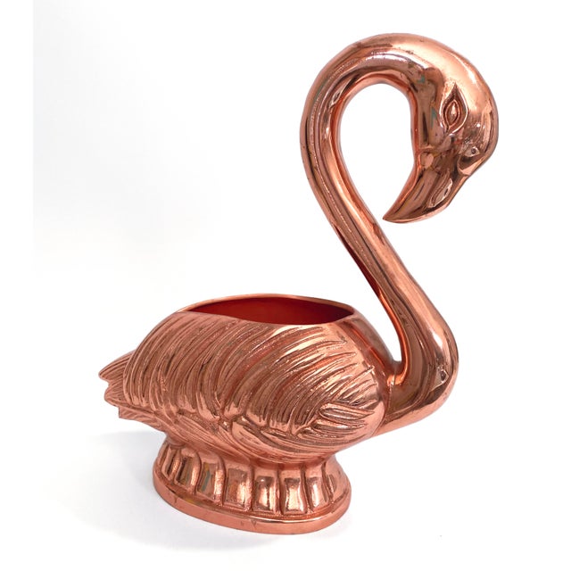 Absolut Elyx Copper Rose Gold Flamingo Punch Bowl and Ladle Serving
