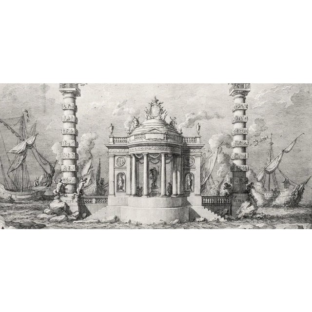 English Title: "The Temple of Neptune” Image dimensions: 38.3x53.2 cm. Very Fine Proof, showing an architectural apparatus...