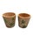 Enhance your indoor greenery, loggia, or foyer with this charming pair of vintage teak wood cache pots. Masterfully turned...