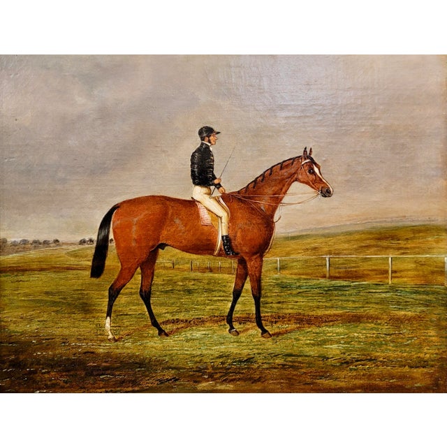 J. R. Hart Portrait of a Jockey on a HorseTriple Crown Winner19th
