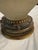 1950s Vintage Mid-Century Modern Ceramic Table Lamp With a Textured, Fat Lava Glaze Base and Gold Floral Detailing. For Sale - Image 5 of 11