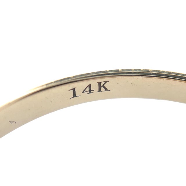 Metal 14k Yellow Gold Pave Diamond Serpent Ring With 0.57 Carat Weight of Diamond, Size 6.75 For Sale - Image 7 of 8