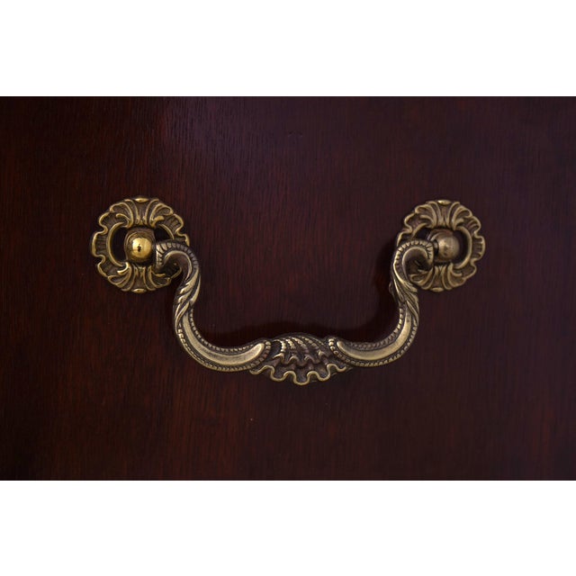 Baker Mahogany Inlaid Bow Front High Chest For Sale - Image 14 of 16