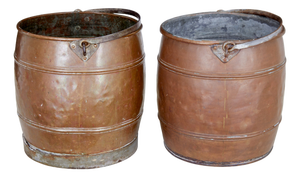 Late 19th Century Copper Buckets, 1890s, Set of 2