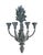 Farmhouse Pair of Monumental Hand-Carved White-Washed Wood Five-Light Wall Candelabras For Sale - Image 3 of 8