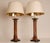 Maison Charles Vintage Italian Lamps Neoclassical Column Lamps Turned Burl Wood Table Lamps - A Pair For Sale - Image 4 of 9