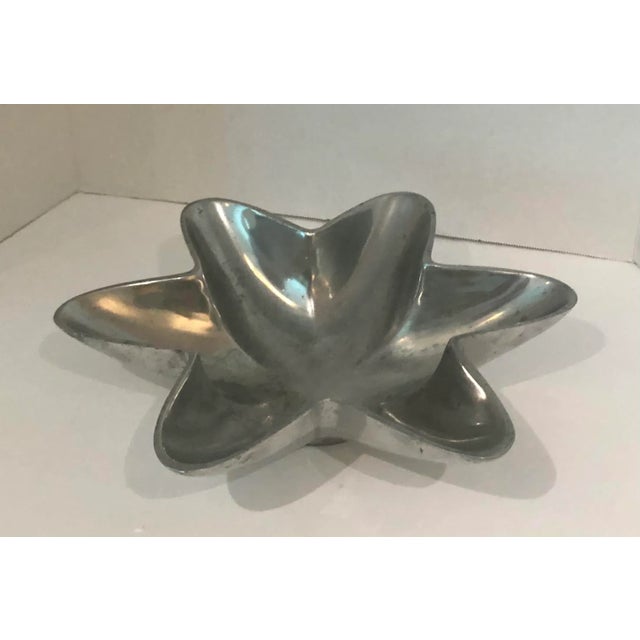 Silver Brushed Aluminum Christmas Center Table Bowl For Sale - Image 8 of 8