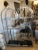 Vintage arched chrome with brass accents display shelf shelves étagère. Chrome has been polished. Glass is new with the...