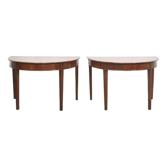 Mahogany Hall Tables, Set of 2 For Sale