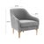 Serena Gray Velvet Accent Chair For Sale In Los Angeles - Image 6 of 7