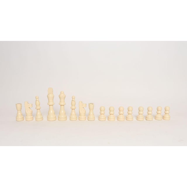 Wood Vintage Folk Art l.l. Bean Wooden Chess Pieces - Complete Set 32 Pieces For Sale - Image 7 of 18
