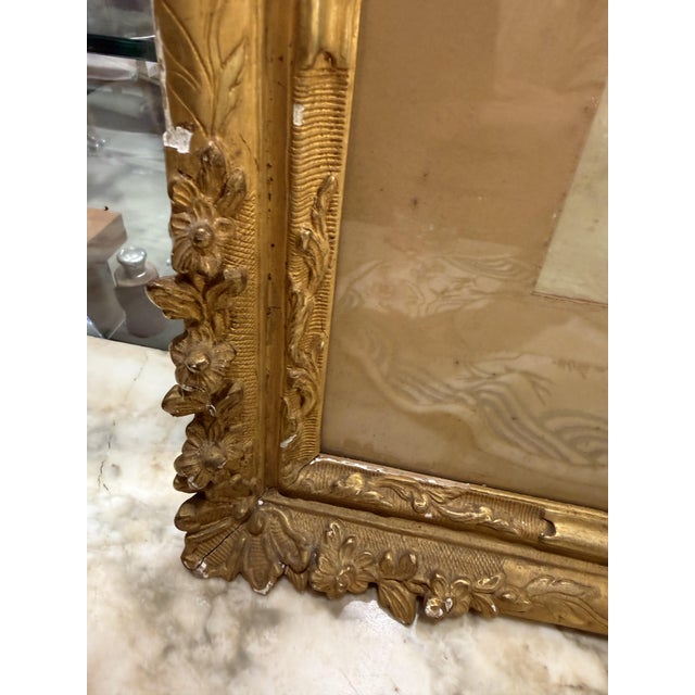 Paper Portrait of the Count of Longueval, 1894, Artwork on Paper, Framed For Sale - Image 7 of 10