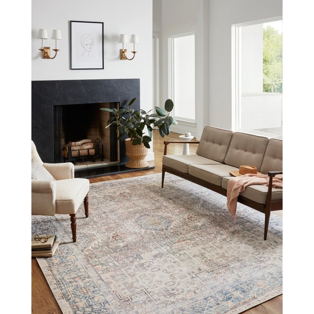 2020s Chris Loves Julia x Loloi Jules Natural / Ocean 2'-6" x 9'-6" Runner Rug For Sale - Image 5 of 5