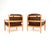 Vintage Swedish Leather and Birch Lounge Chairs attributed to Ingemar Thillmark for Ope, 1960s, Set of 2 For Sale - Image 4 of 11