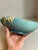 1940s Vintage 1948 Roseville Pottery Wincraft Blue Console Bowl For Sale - Image 5 of 9