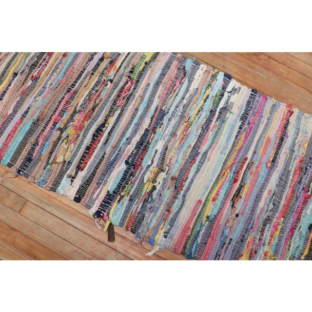 1970s 1970s Colorful American Braid Runner For Sale - Image 5 of 18