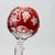Pair Antique Bohemian Floral & Grape Cut to Clear Crystal; Amethyst & Cranberry For Sale - Image 4 of 5