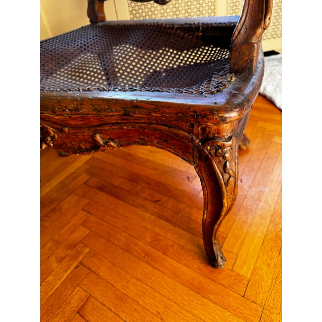 Pair of Original 18th Century Antique Regence Fauteuil Arm Chairs in Beechwood For Sale - Image 16 of 18