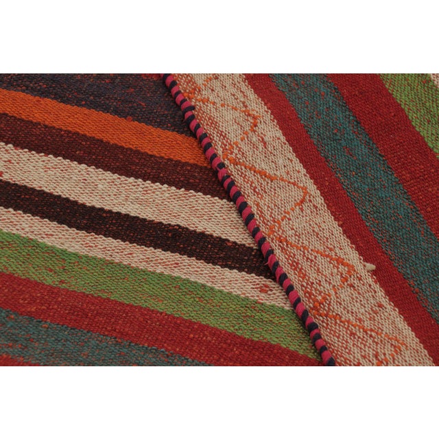 Vintage Persian Kilim, Vibrant Geometric Stripe Patterns - Rug & Kilim For Sale - Image 9 of 9
